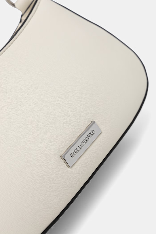 Akcesoria Karl Lagerfeld torebka bagietka damska z imitacji skóry IKON B2W30180 beżowy