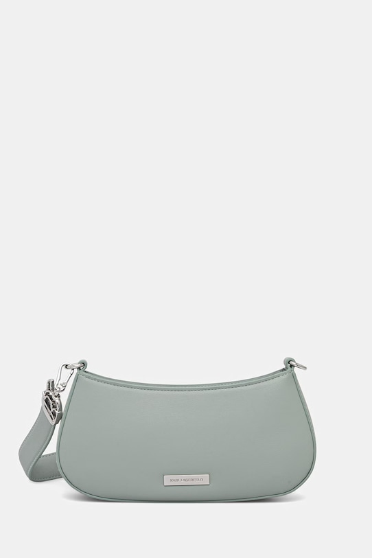 Karl Lagerfeld torebka bagietka damska z imitacji skóry IKON turkusowy B2W30180