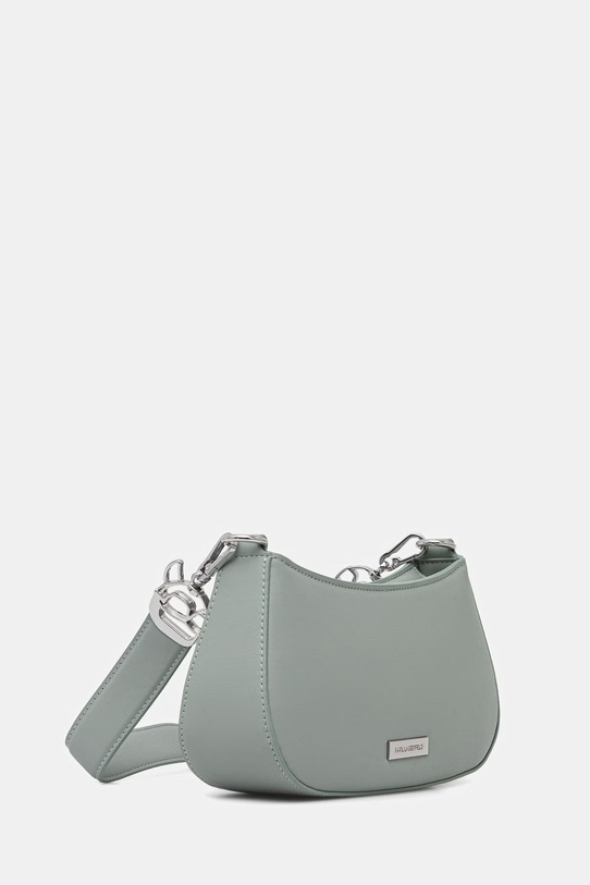 Karl Lagerfeld torebka bagietka damska z imitacji skóry IKON B2W30180 turkusowy SS26