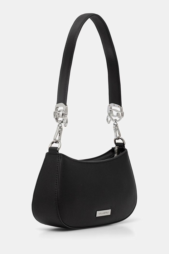 Karl Lagerfeld torebka bagietka damska z imitacji skóry IKON B2W30180 czarny SS26