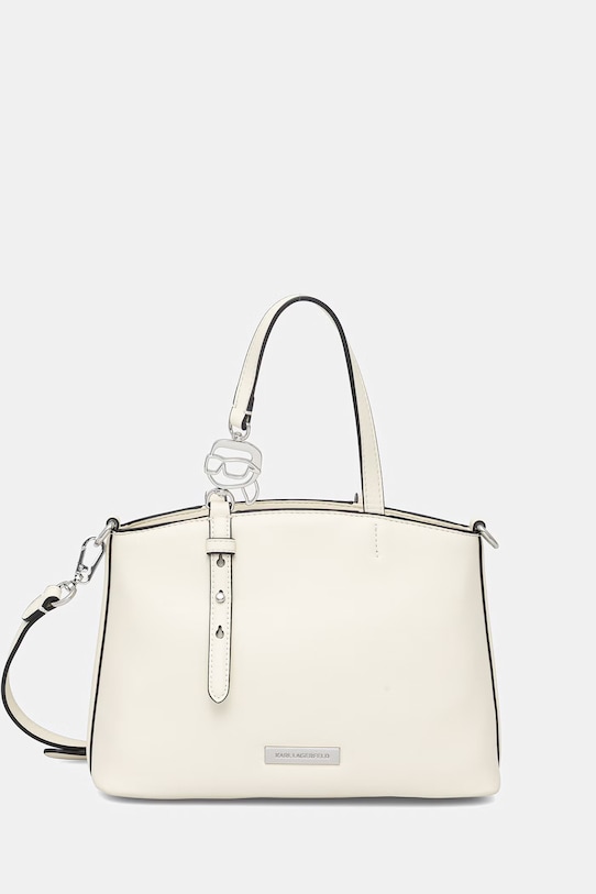 Karl Lagerfeld torebka tote damska z imitacji skóry IKON beżowy B2W30058