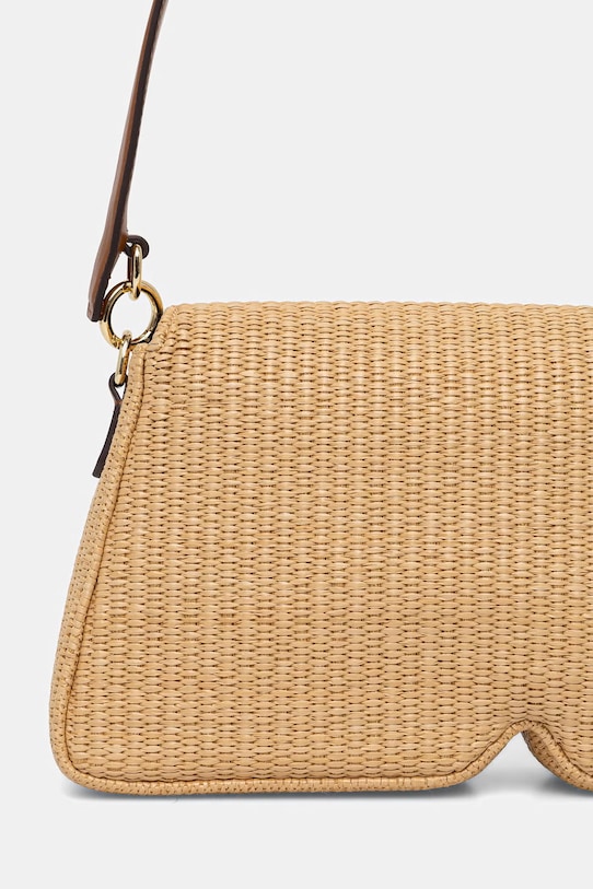 Akcesoria Karl Lagerfeld torebka bagietka damska skórzana IKON/K B2W30023 beżowy