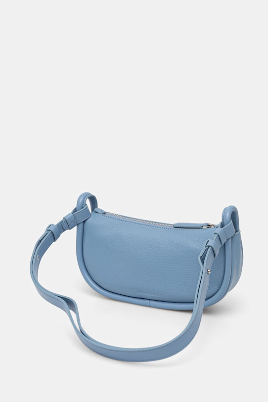 Αξεσουάρ Karl Lagerfeld μικρή τσάντα γυναικεία δερμάτινη K/AUTOGRAPH B2W30235 μπλε