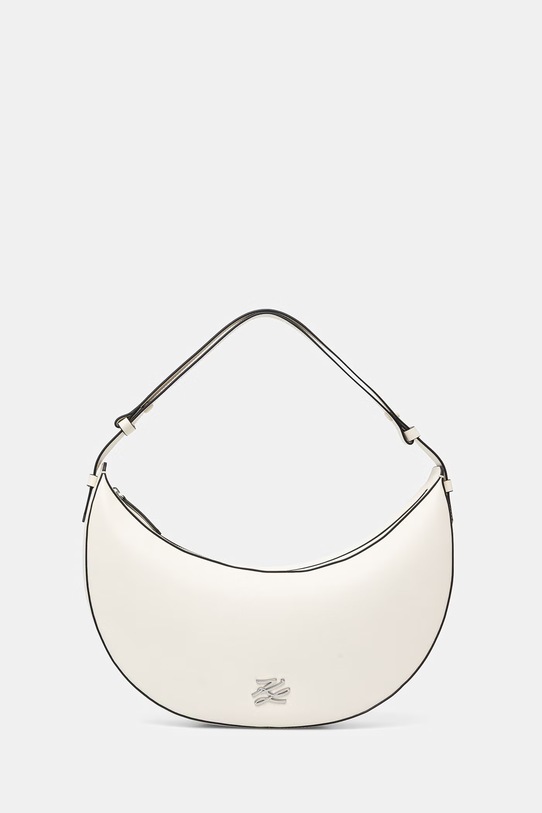 Karl Lagerfeld torebka rogal damska skórzana K/AUTOGRAPH beżowy B2W30236