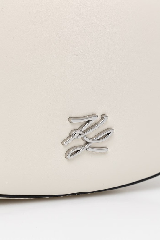 Karl Lagerfeld torebka rogal damska skórzana K/AUTOGRAPH beżowy B2W30236