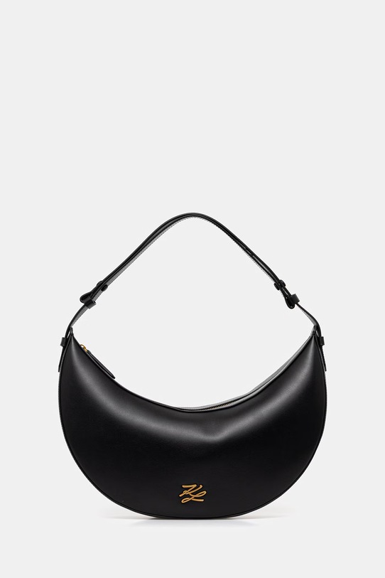 Karl Lagerfeld torebka rogal damska skórzana K/AUTOGRAPH czarny B2W30236