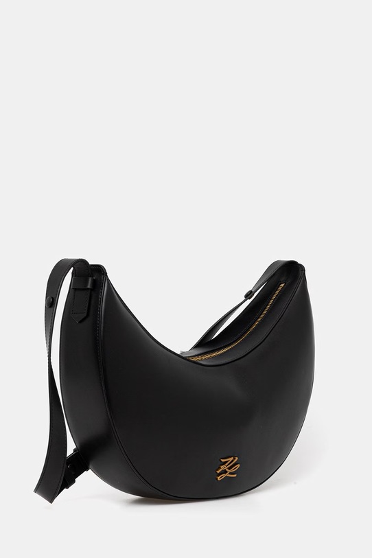 Karl Lagerfeld torebka rogal damska skórzana K/AUTOGRAPH B2W30236 czarny SS26