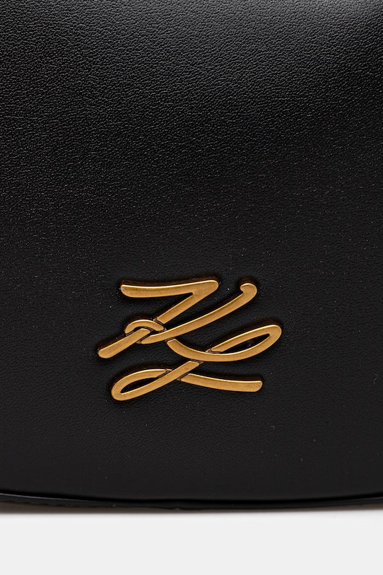 Karl Lagerfeld torebka rogal damska skórzana K/AUTOGRAPH czarny B2W30236