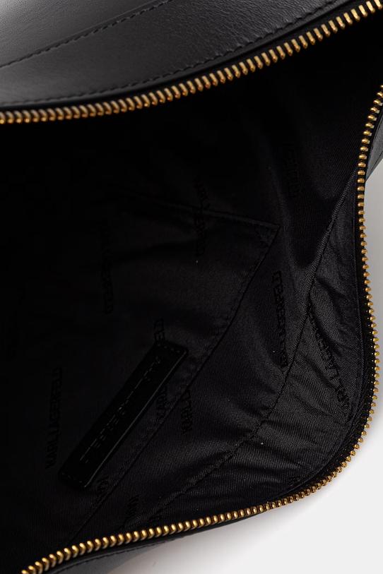 Karl Lagerfeld torebka rogal damska skórzana K/AUTOGRAPH B2W30236 czarny