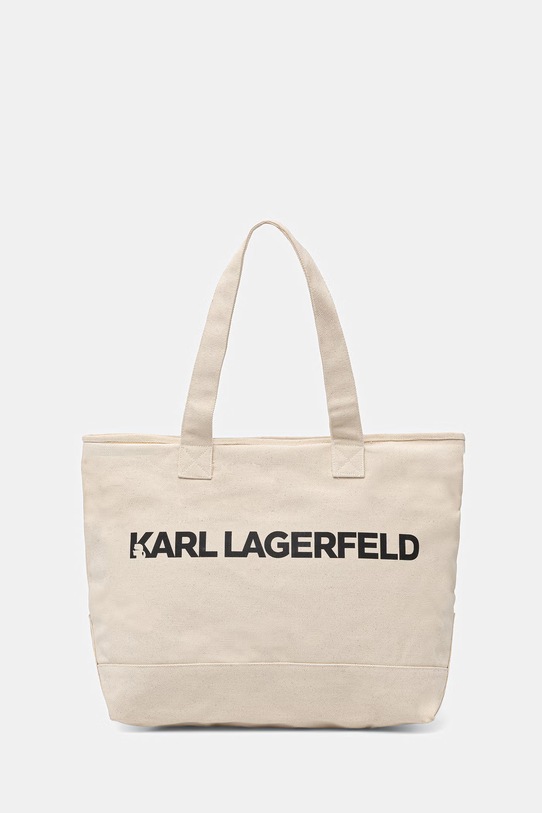 Karl Lagerfeld torebka tote damska bawełniana K/ESSENTIAL beżowy B2W50099