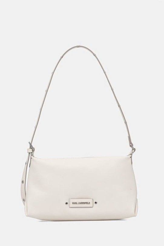 Karl Lagerfeld torebka bagietka damska skórzana K/EYELETS beżowy B2W30087