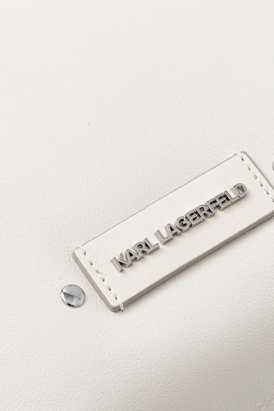 Karl Lagerfeld torebka bagietka damska skórzana K/EYELETS beżowy B2W30087