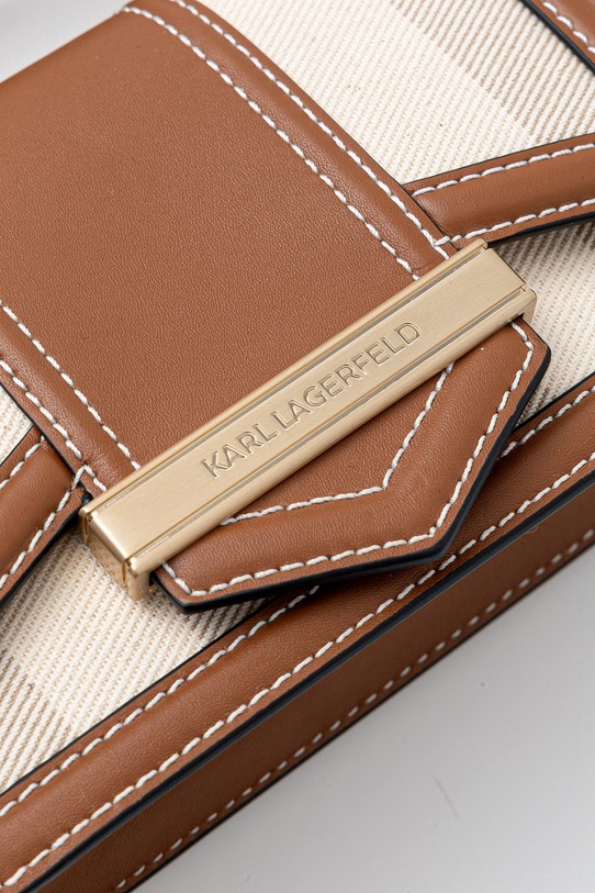 Karl Lagerfeld crossbody kabelka dámská kožená K/NOVA béžová B2W30232