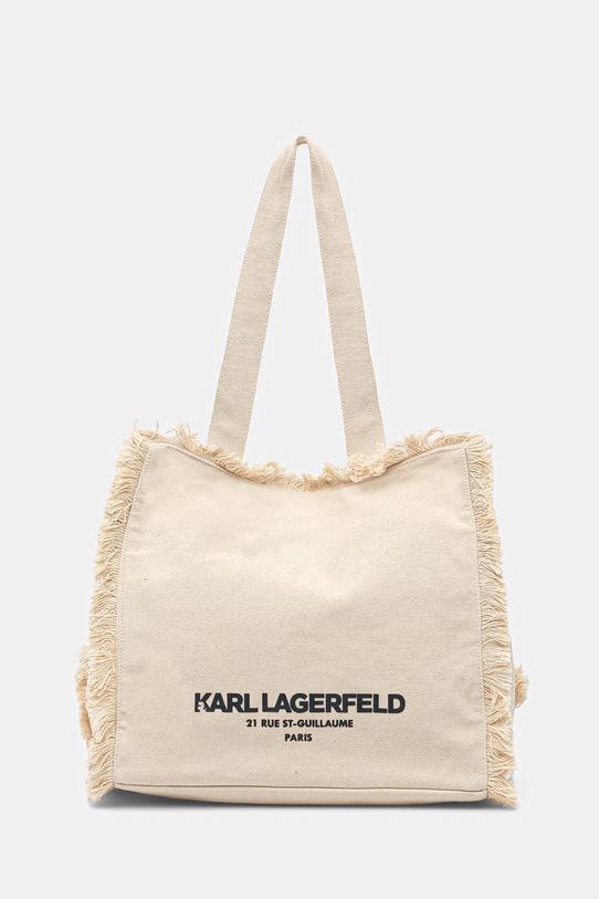 Karl Lagerfeld torebka tote damska bawełniana K/RSG beżowy B2W50021