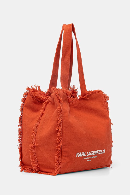Karl Lagerfeld torebka tote damska bawełniana K/RSG B2W50021 pomarańczowy SS26