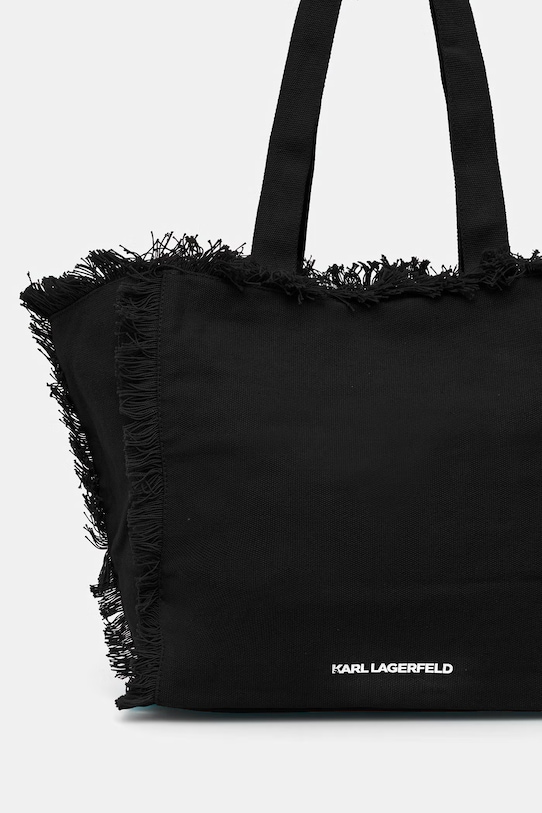 Akcesoria Karl Lagerfeld torebka tote damska bawełniana K/RSG B2W50021 czarny