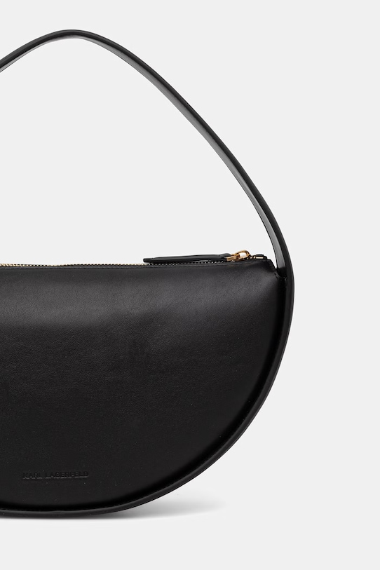 Akcesoria Karl Lagerfeld torebka rogal damska skórzana K/SIGNATURE B2W30004 czarny