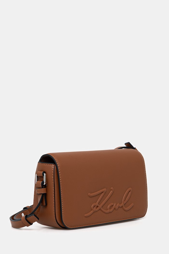 Karl Lagerfeld torebka bagietka damska z imitacji skóry K/VILLE B2W30222 brązowy SS26