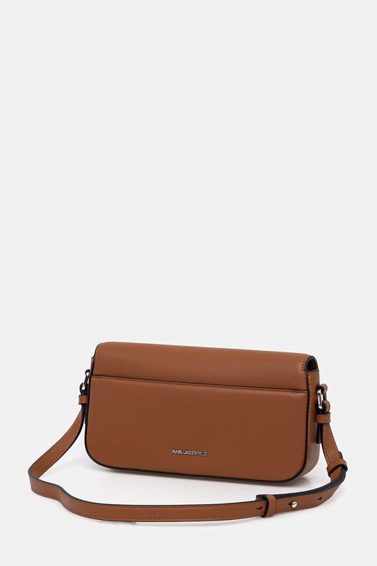 Akcesoria Karl Lagerfeld torebka bagietka damska z imitacji skóry K/VILLE B2W30222 brązowy