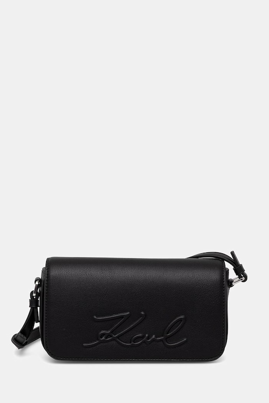 Karl Lagerfeld baguette γυναικεία από απομίμηση δέρματος K/VILLE μαύρο B2W30222