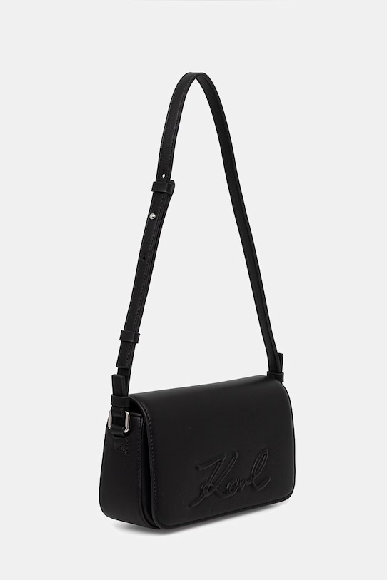 Karl Lagerfeld baguette γυναικεία από απομίμηση δέρματος K/VILLE B2W30222 μαύρο SS26