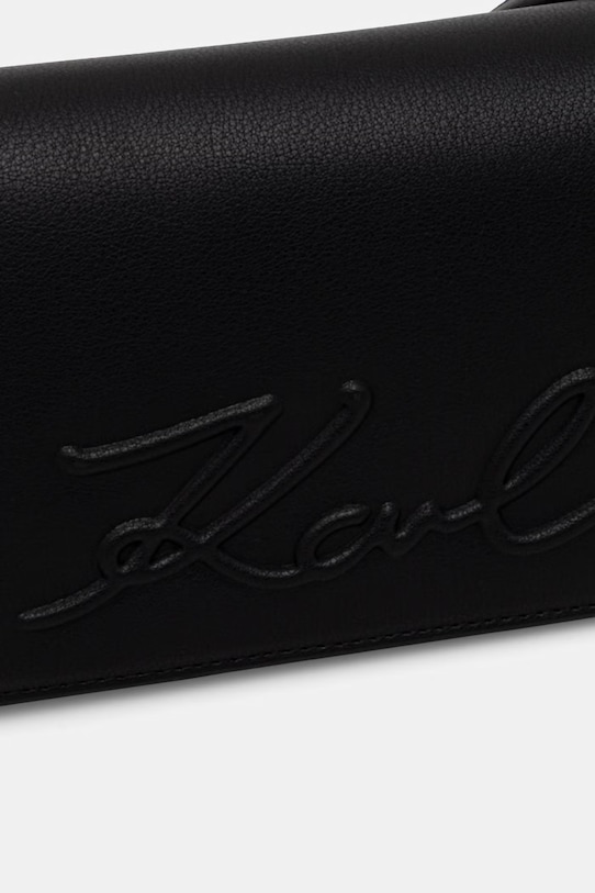 Karl Lagerfeld baguette γυναικεία από απομίμηση δέρματος K/VILLE μαύρο B2W30222