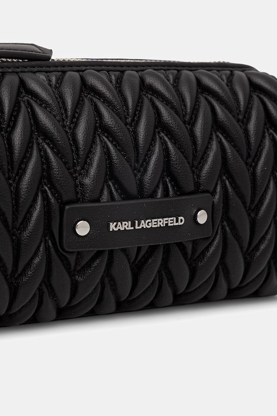 Karl Lagerfeld torebka damska z imitacji skóry K/WEAVE czarny B2W30279