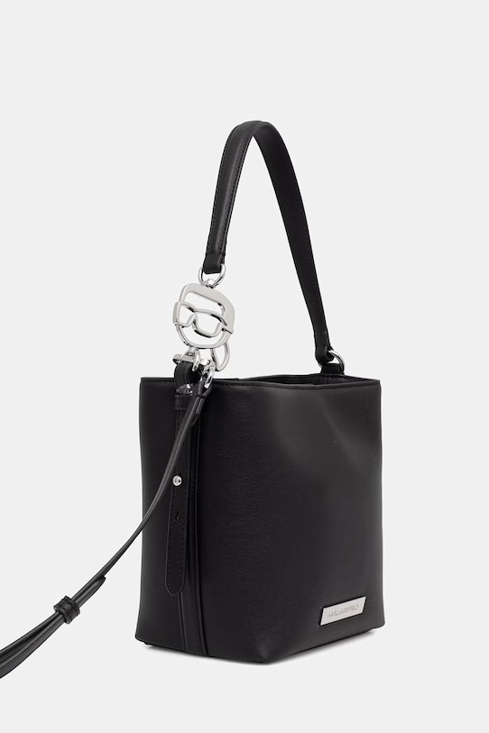 Karl Lagerfeld torebka damska z imitacji skóry IKON B2W30244 czarny SS26