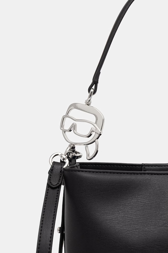 Karl Lagerfeld torebka damska z imitacji skóry IKON czarny B2W30244