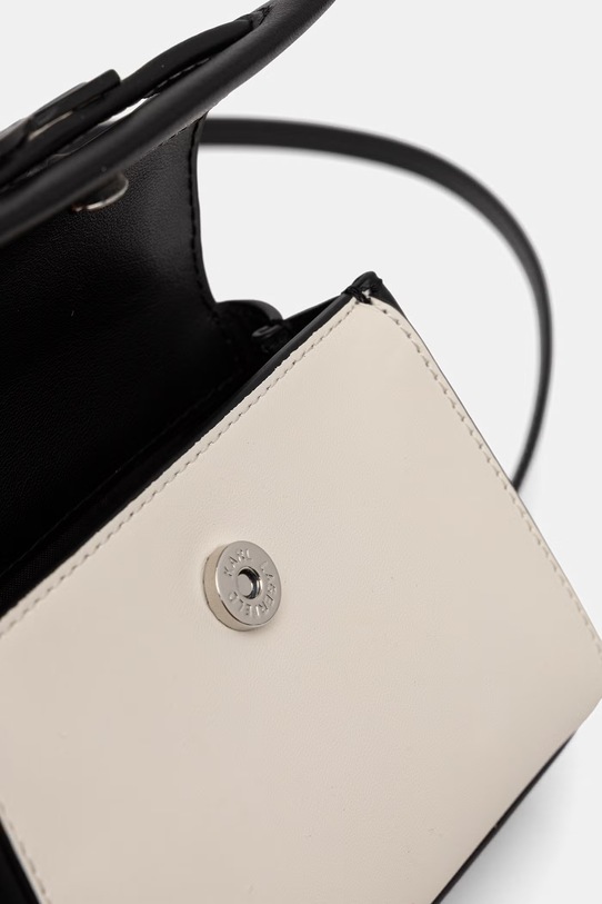 Karl Lagerfeld torebka crossbody damska skórzana K/AUTOGRAPH B2W30271 beżowy