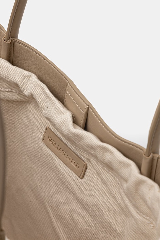 Karl Lagerfeld torebka shopper damska skórzana K/AUTOGRAPH B2W30051 beżowy