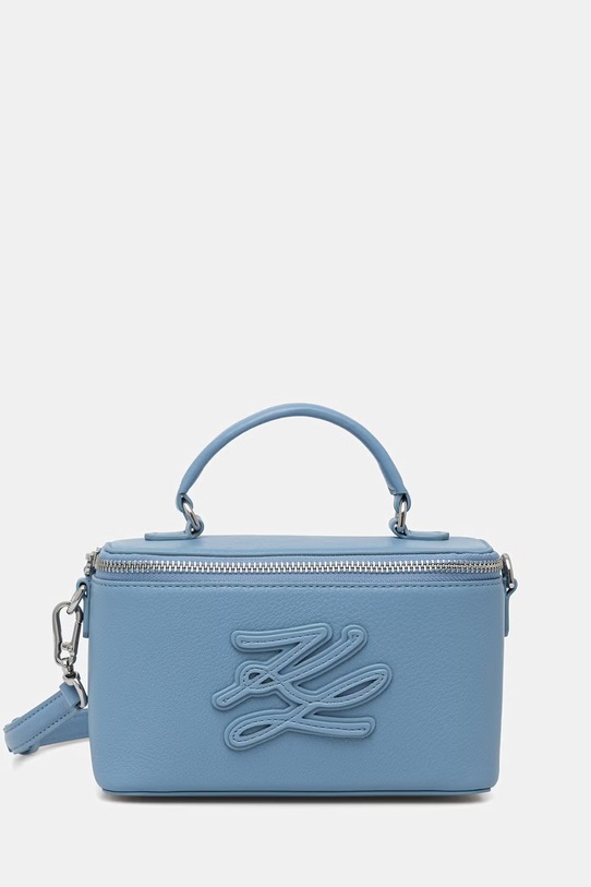 Karl Lagerfeld kufříková kabelka dámská kožená K/AUTOGRAPH modrá B2W30054
