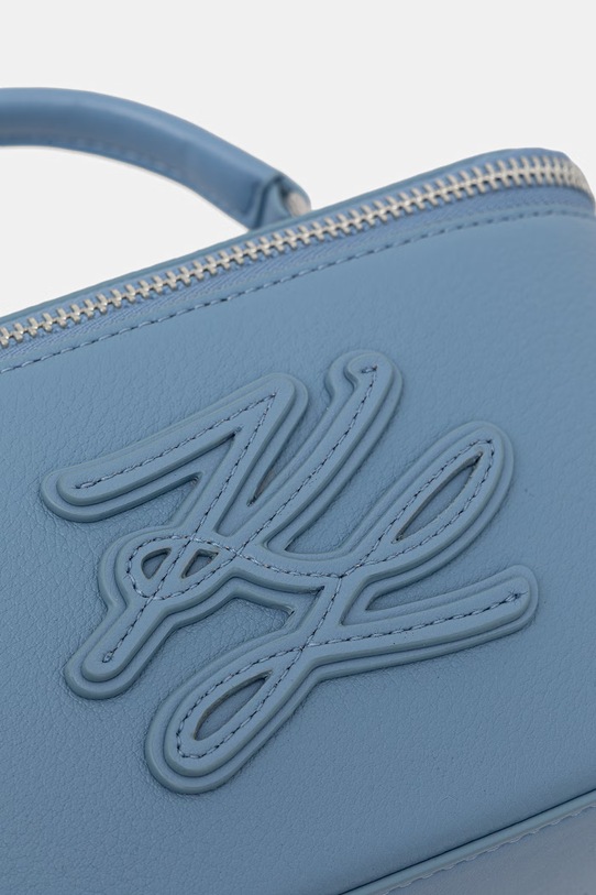 Karl Lagerfeld kufříková kabelka dámská kožená K/AUTOGRAPH modrá B2W30054