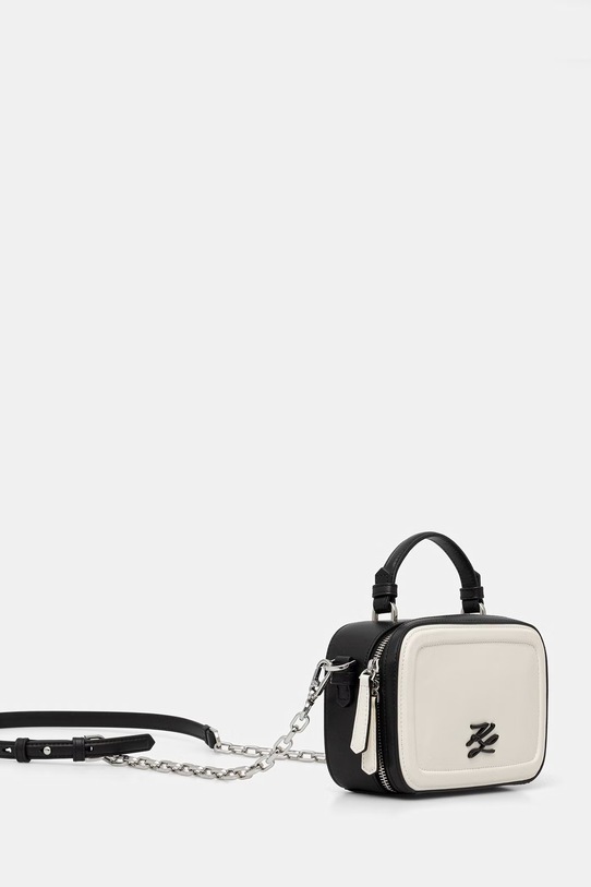 Karl Lagerfeld torebka crossbody damska skórzana K/AUTOGRAPH B2W30234 beżowy SS26
