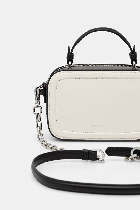 Akcesoria Karl Lagerfeld torebka crossbody damska skórzana K/AUTOGRAPH B2W30234 beżowy