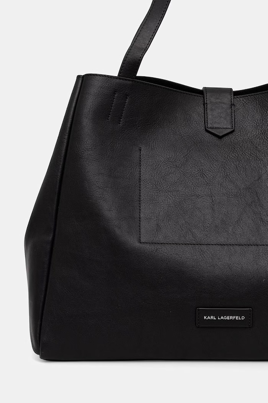 Doplňky Karl Lagerfeld nákupní taška dámská kožená K/AUTOGRAPH B2W30258 černá
