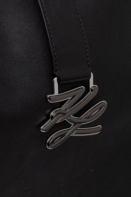 Karl Lagerfeld шопинг чанта дамска от кожа K/AUTOGRAPH B2W30258 черен