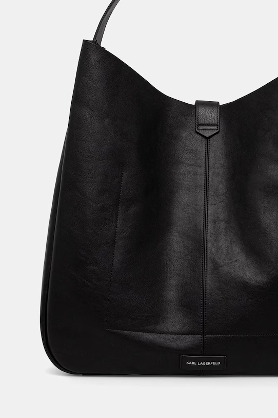 Doplnky Karl Lagerfeld dámska kožená kabelka K/AUTOGRAPH B2W30263 čierna