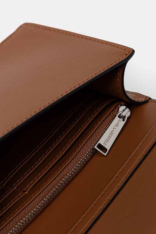 Karl Lagerfeld torebka crossbody damska skórzana K/CIRCLE B2W30273 brązowy