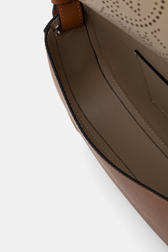 Karl Lagerfeld μικρή παιδική δερμάτινη τσάντα K/CIRCLE B2W30015 καφέ