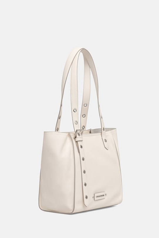 Karl Lagerfeld torebka tote damska skórzana K/EYELETS B2W30085 beżowy SS26