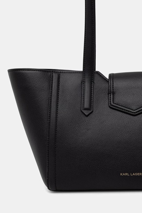 Akcesoria Karl Lagerfeld torebka bagietka damska skórzana K/NOVA B2W30108 czarny