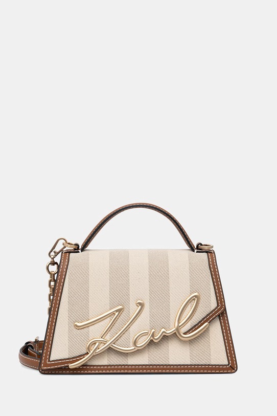 Karl Lagerfeld dámská kabelka přes rameno K/SIGNATURE 2.0 béžová B2W30227