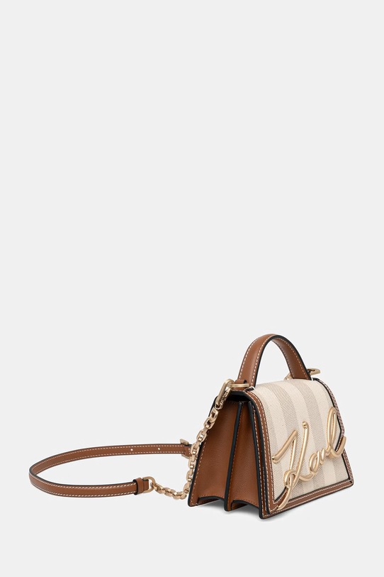 Karl Lagerfeld dámská kabelka přes rameno K/SIGNATURE 2.3 B2W30228 béžová SS26