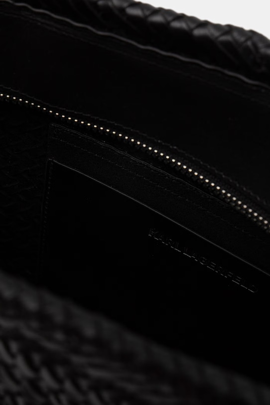 Karl Lagerfeld tote taška dámská kožená K/SIGNATURE B2W30206 černá