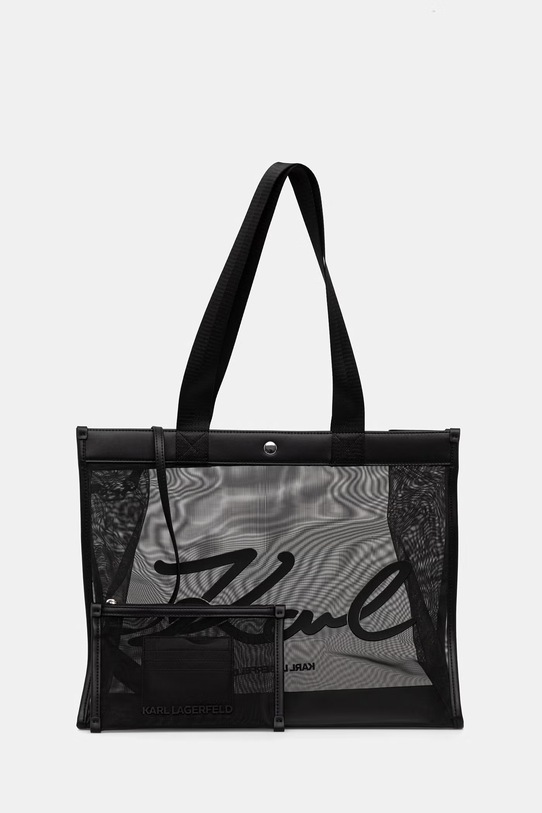 Karl Lagerfeld torebka tote damska K/SIGNATURE B2W46070 czarny SS26