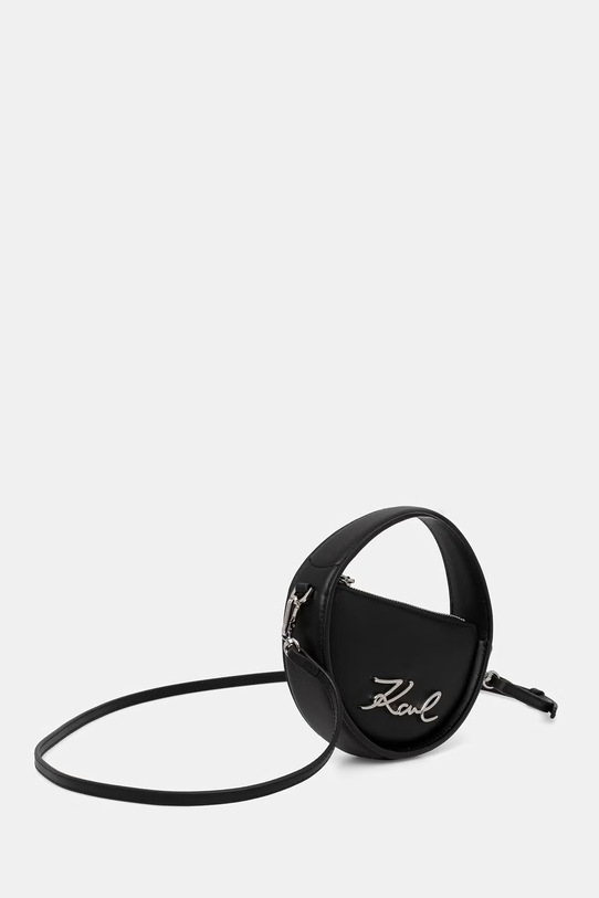 Karl Lagerfeld torebka crossbody damska skórzana K/SIGNATURE B2W30277 czarny SS26