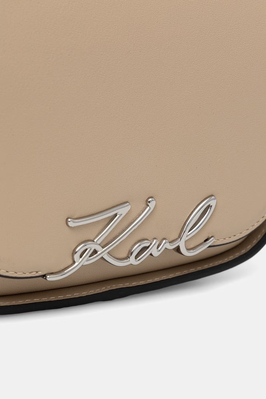 Karl Lagerfeld kabelka přes rameno dámská z imitace kůže K/SIGNATURE béžová B2W30006