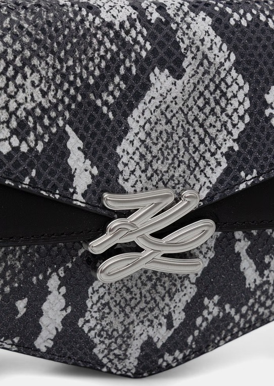 Karl Lagerfeld listonoszka damska skórzana Karl Lagerfeld Studio szary B2W30255