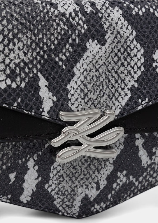 Karl Lagerfeld listonoszka damska skórzana Karl Lagerfeld Studio szary B2W30255